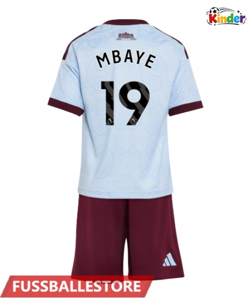 Günstige Aston Villa Ibrahim Mbaye #19 3rd trikot Kinder 2026-27 Kurzarm (+ Kurze Hosen)